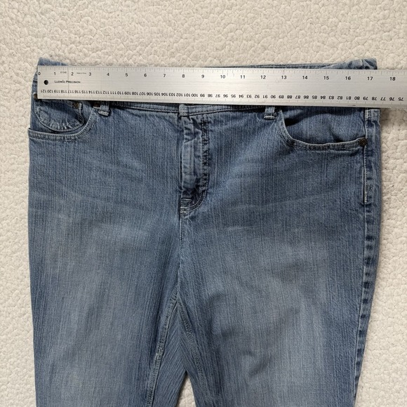 Boho Western Flare Jeans Women's 14 (34x31) Y2K Festival Cowgirl Rodeo Glam - Picture 9 of 12